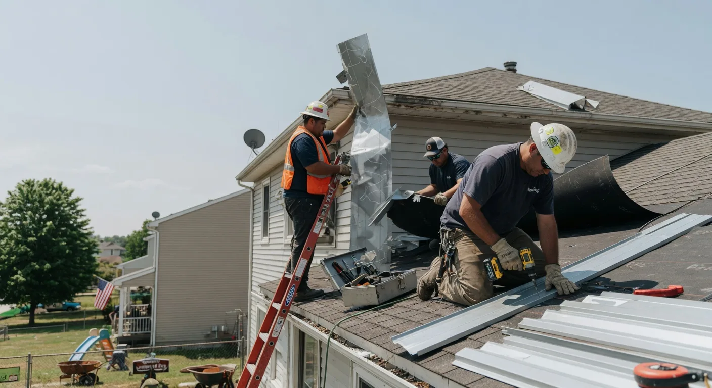 Storm Damage Metal Roof Repair in Tobaccoville, NC
